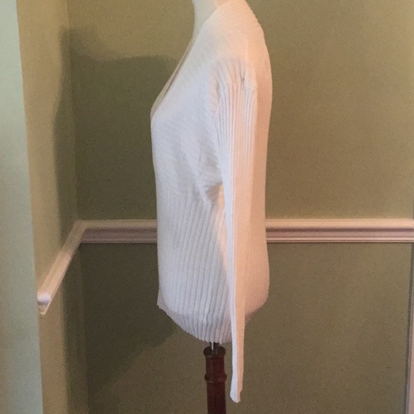 It’s Our Time V-Neck White Long Sleeve Rib-Knit XL - Picture 4 of 5